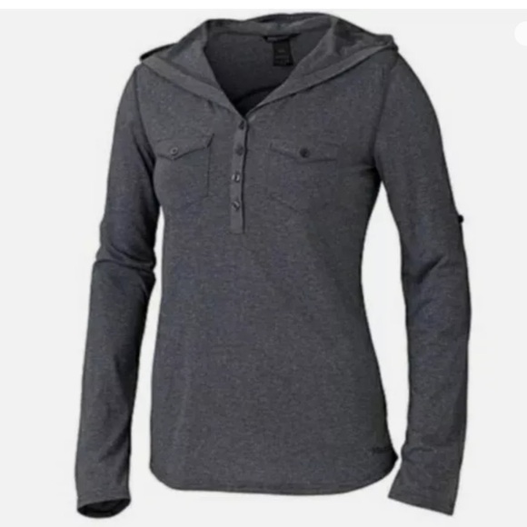 Marmot Women's Laura Gray Hooded Long Sleeve Shirt Size Medium - Picture 1 of 7